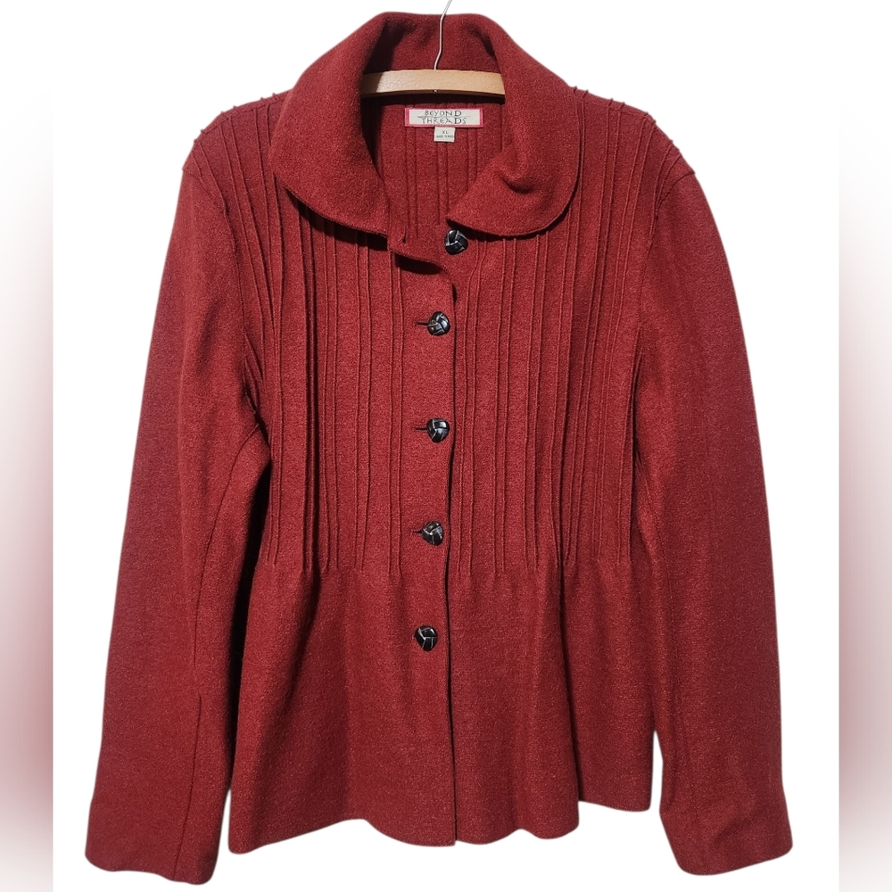 Beyond Threads Alpaca & Wool Sweater Jacket XL - Picture 10 of 10